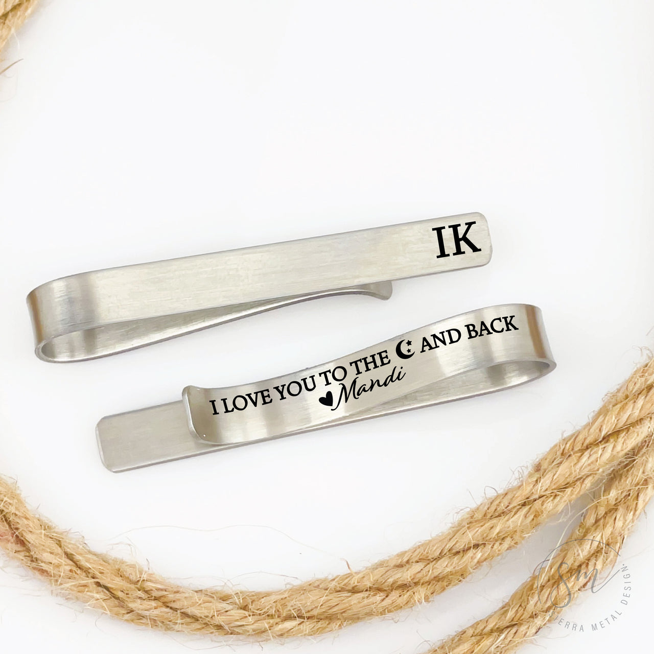 I Love You To The Moon And Back Tie Clip