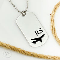 Thumbnail for Dog Tag Airplane Necklace