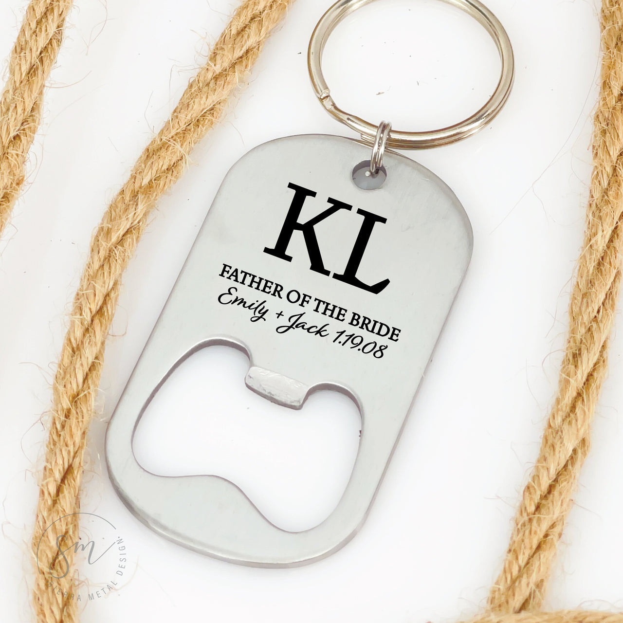Father Of The Bride Bottle Opener Keychain